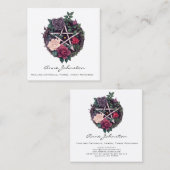 ペンタグラムとバラズスクエアビジネスカード スクエア名刺 (正面/裏面)