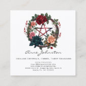 ペンタグラムとレッドリーススクエアビジネスカード スクエア名刺 (裏面)