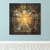 ペンタグラムのヴィトゥル人の男 キャンバスプリント (インサイチュ (ウッドフロア))