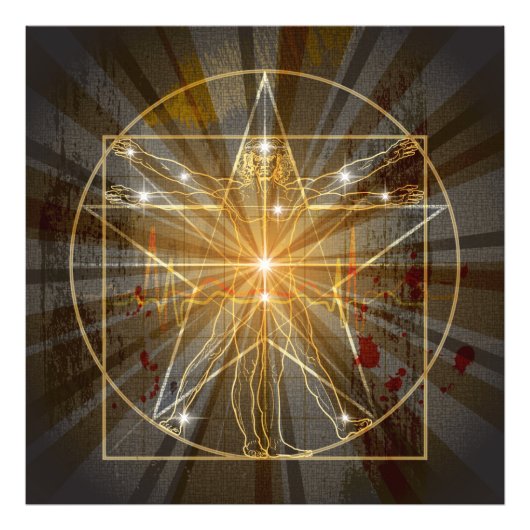 ペンタグラムのヴィトゥル人の男 フォトプリント (正面)