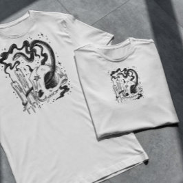 ペンタグラムスカル及びヘビ Tシャツ