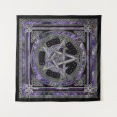 ペンタグラムトリスケリオンアメジストムーン タペストリー (正面(横))