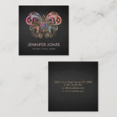 ペンタグラムバタフライオーナメント スクエア名刺 (正面/裏面)