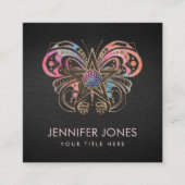 ペンタグラムバタフライオーナメント スクエア名刺 (正面)