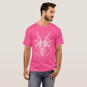 ペンタグラムバプホメットサタニストヤギ Tシャツ (正面フル)