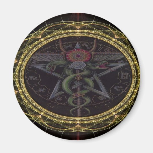 ペンタグラムヘビ マグネット (正面)