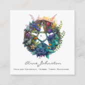 ペンタグラム及びフローラリーススクエアビジネスカード スクエア名刺 (正面)