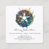 ペンタグラム及びフローラリーススクエアビジネスカード スクエア名刺 (裏面)