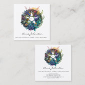 ペンタグラム及びフローラリーススクエアビジネスカード スクエア名刺 (正面/裏面)