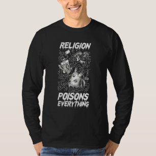 ペンタグラム悪魔ヤギ無神論者の宗教はEvを毒 Tシャツ