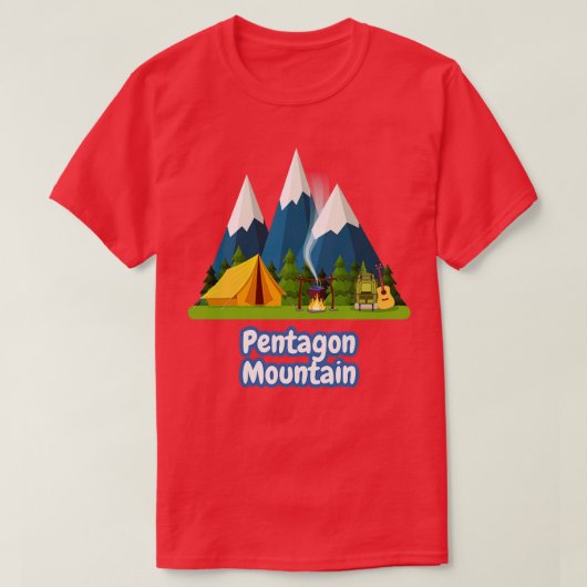 ペンタゴン山 Tシャツ (デザイン正面)