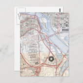 ペンタゴン道路システムの地図 ポストカード (正面/裏面)