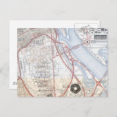 ペンタゴン道路システムの地図 ポストカード (正面/裏面)