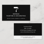 ペンター・アンド・デコレー絵を描ター・ローモダンラー・ブラック 名刺 (正面/裏面)