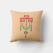 ペンダントのばら色のステンシル クッション (裏面)