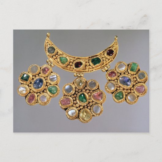 ペンダント付き三日月形のネックレス ポストカード (正面)