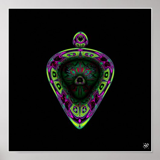 ペンダント(抽象芸術カラフルパターン – pareidolia) ポスター (正面)
