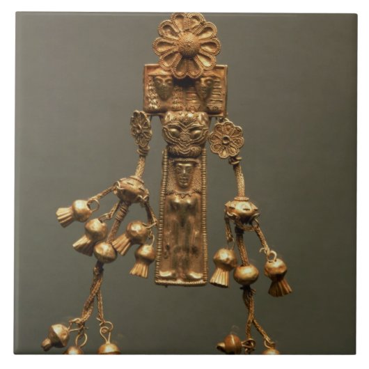 ペンダント、Camirosの共同墓地から、紀元前のc.630-620 タイル (正面)