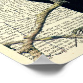 ペンチの烏、カラス、エドガー・アラン・ポー、ゴシック ポスター (角)