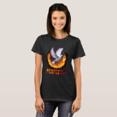 ペンテコステの鳩 火炎 聖霊 カトリック Tシャツ (正面フル)