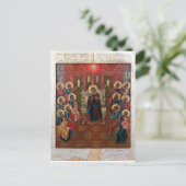 ペンテコステ正教会のバイザンチンのアイコン ポストカード (スタンド正面)