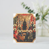 ペンテコステ正教会のバイザンチンのアイコン ポストカード (スタンド正面)