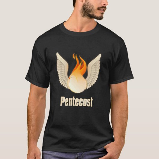 ペンテコステ火の舌は聖なるSpを行う Tシャツ (正面)