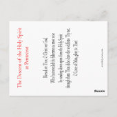 ペンテコステ祈りの言葉カード ポストカード (裏面)