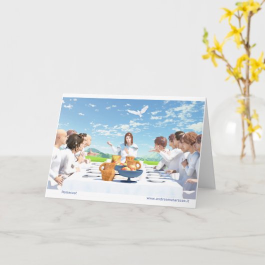 ペンテコステ（使徒のいるマリア） カード (黄色い花)