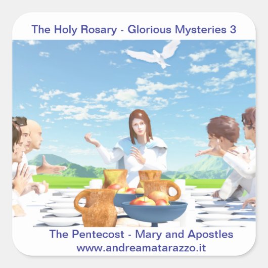 ペンテコステ（使徒のいるマリア） スクエアシール (正面)