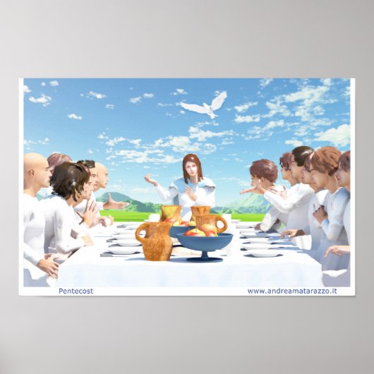 ペンテコステ（使徒のいるマリア） ポスター (正面)