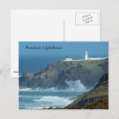 ペンデーンライトハウスコーンウォールイングランドフォト ポストカード (正面/裏面)