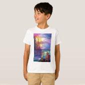 ペンドラゴン中世ナイツ,レイクサンセット,ファンタジー Tシャツ (正面フル)