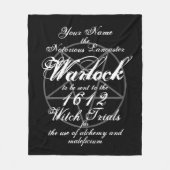 ペンドルまたはセーレムウィッチトライアルWarlock Gothic フリースブランケット (正面)