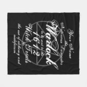 ペンドルまたはセーレムウィッチトライアルWarlock Gothic フリースブランケット (正面(横))