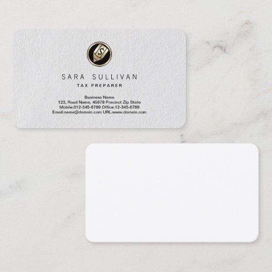 ペンドルアイコン税金準備者プレミアムビジネスカード 名刺 (正面/裏面)