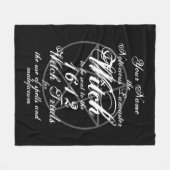 ペンドルパーソナライズされた魔女試験ゴシック フリースブランケット (正面(横))