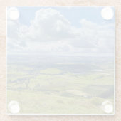 ペンドル・ヒルからの穏やかな眺め… ガラスコースター (裏面)