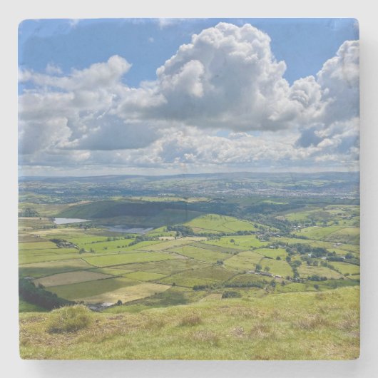 ペンドル・ヒルからの穏やかな眺め… ストーンコースター (正面)