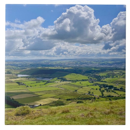 ペンドル・ヒルからの穏やかな眺め… タイル (正面)