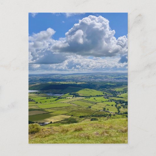 ペンドル・ヒルからの穏やかな眺め… ポストカード (正面)