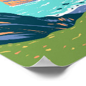 ペンドンケシャーコーストナショナルパークウェールズヴィンテージ ポスター (角)