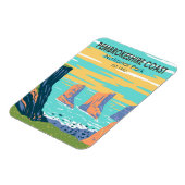 ペンドンケシャーコーストナショナルパークウェールズヴィンテージ マグネット (左側)