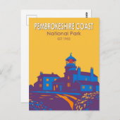 ペンドンケシャーコーストナショナルパークライトハウス ポストカード (正面/裏面)