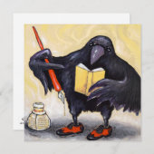 ペンノートカード付きカラス ノートカード (正面/裏面)