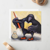 ペンノートカード付きカラス ノートカード (正面/裏面インサイチュ)