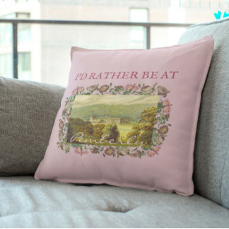 ペンバリーにいたい Jane Austen ヴィンテージ ピンク クッション
