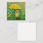 ペンパル仲間：フクロウで雨滴とスマイルを送る ノートカード (正面/裏面)