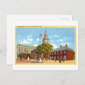 ペンフィラデルフィアの独立ホールヴィンテージ ポストカード (正面/裏面)