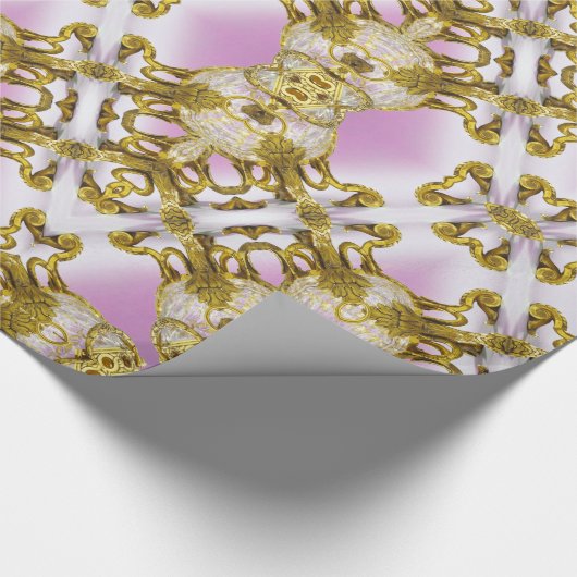 ペンフォグデザエレガントイナロマンティック ラッピングペーパー (角)